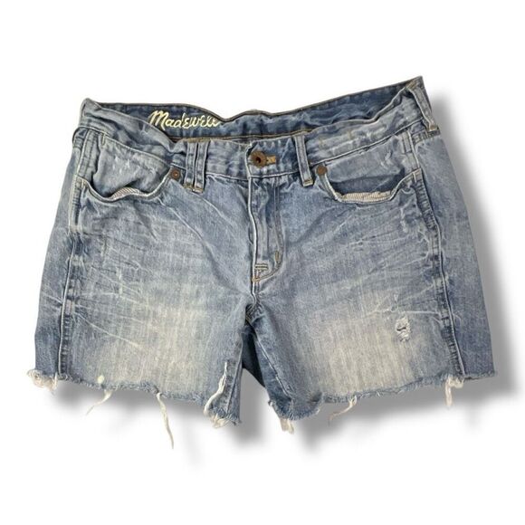 Madewell Distressed Cut Off Denim Shorts Size 26 - Picture 1 of 6